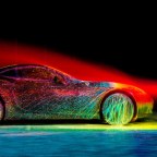 Észbontó Ferrari fotózás foszforeszkáló festékkel