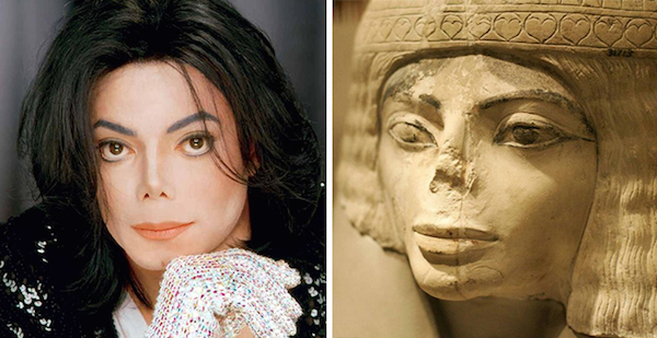 Michael Jackson és ez az egyiptomi szobor