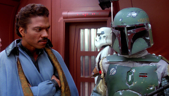 Lando Carlissian és Boba Fett (jobbra) a filmben