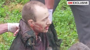 David Sweat közvetlenül az elfogása után (fotó: CNN)