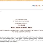 Ferenc pápa módosította a kánonjogot az egyházi házasságok semmisségi eljárásának egyszerűsítésére