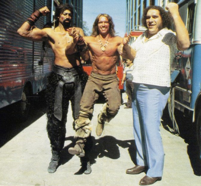 Wilt Chamberlain, Arnold Schwarzenegger, André the Giant egy képen