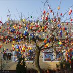 Nagyatádon 2500 húsvéti tojással feldíszítettek fel egy fát