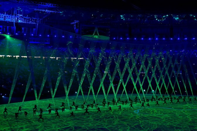 Rio de Janeiro, 2016. augusztus 6. A XXXI. nyári olimpiai játékok megnyitóünnepsége a Rio de Janeiró-i Maracana Stadionban 2016. augusztus 5-én. MTI Fotó: Czeglédi Zsolt