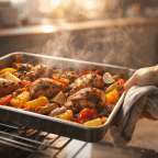 One-pan vacsorák: egy tepsi, 30–40 perc, minimál mosogatás — maximál íz